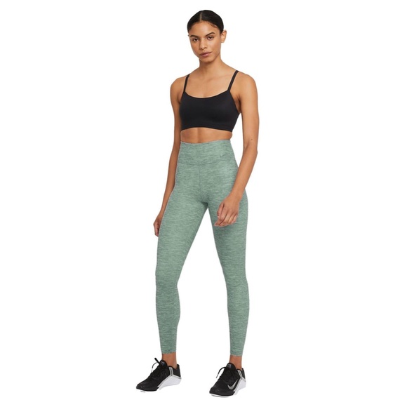 Nike Pants - NIKE One Luxe Heathered Green Mid-Rise Dri-Fit Women’s Legging Size Large